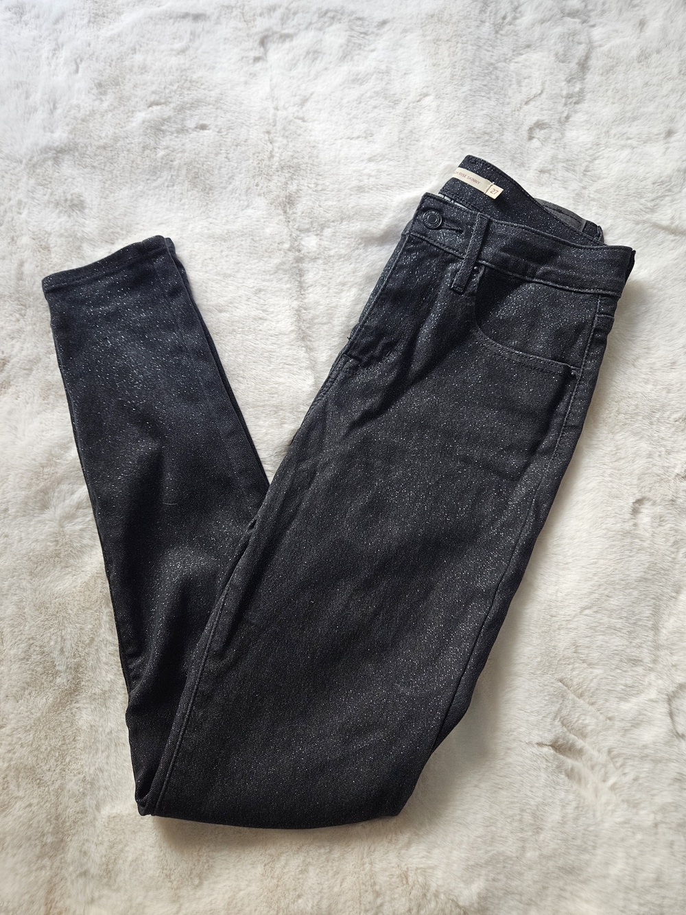 Women’s Black Sparkle Skinny Jeans